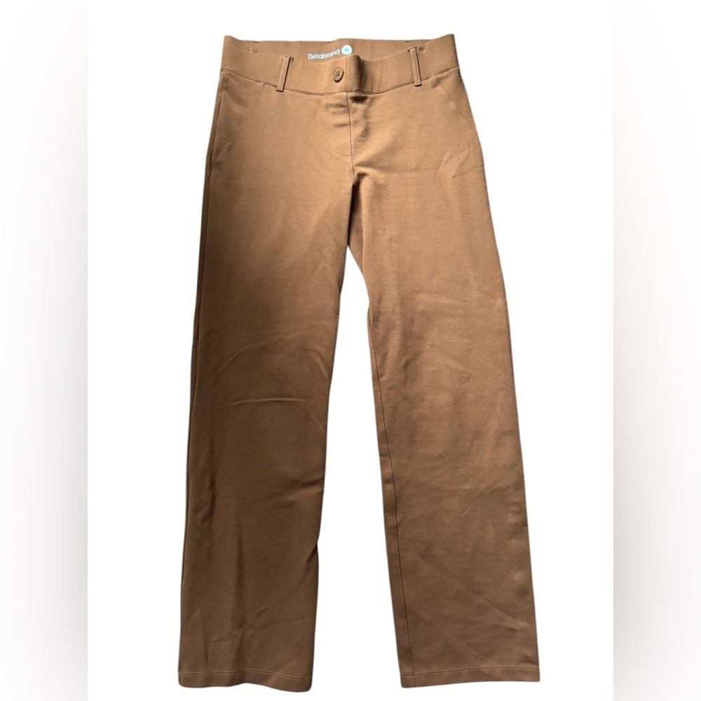 Classic Betabrand Two-Pocket DPYP Dress Yoga Pant Sz M Straight Stretch Nutmeg